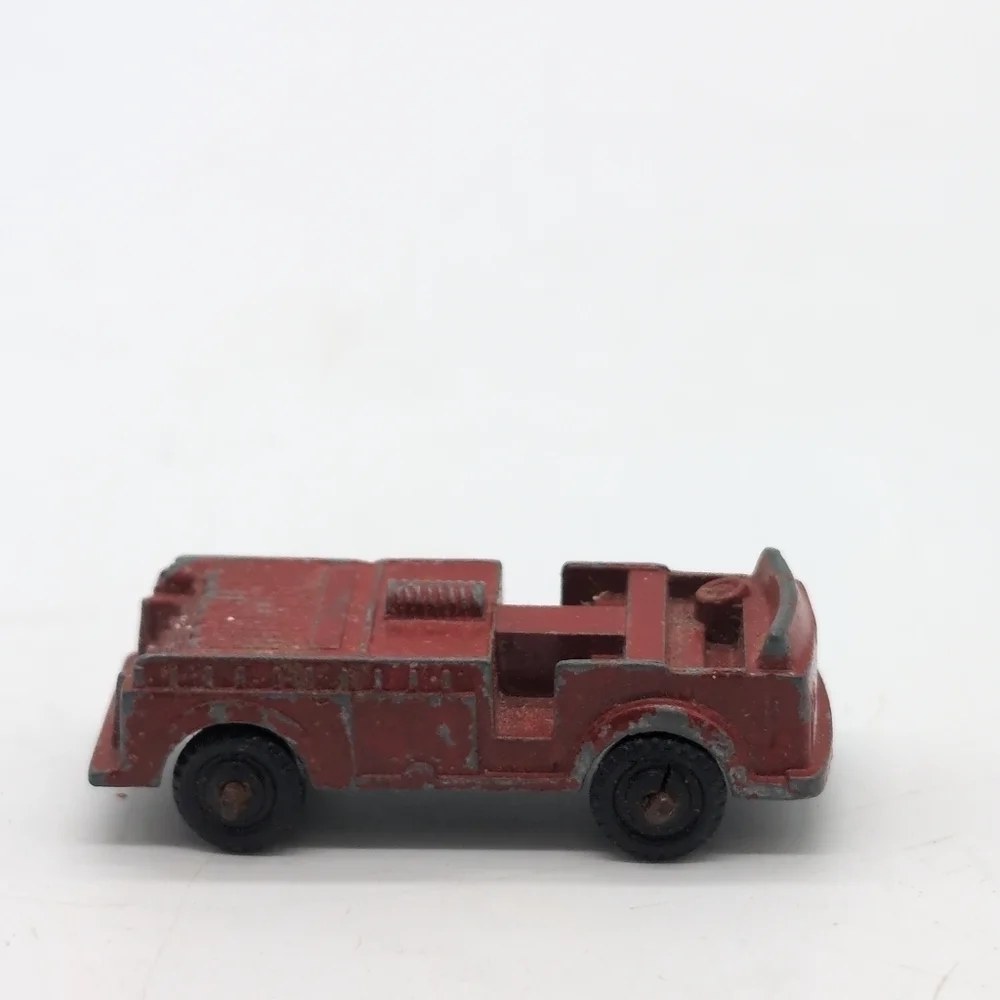 Vintage Toy Car Set - Corgi Heinkel Bubble, Midget Fire Truck, Tow Truck, Drag